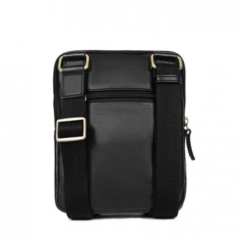 خرید کیف دوشی هگزاگونا مدل استوارت رنگ مشکی چمدان ایران - HEXAGONA STUART Messenger bag Vegetable tanned leather 19201200100 1