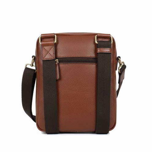 خرید کیف دوشی هگزاگونا مدل استوارت رنگ قهوه ای چمدان ایران - HEXAGONA STUART Messenger bag Vegetable tanned leather 19201202200 1