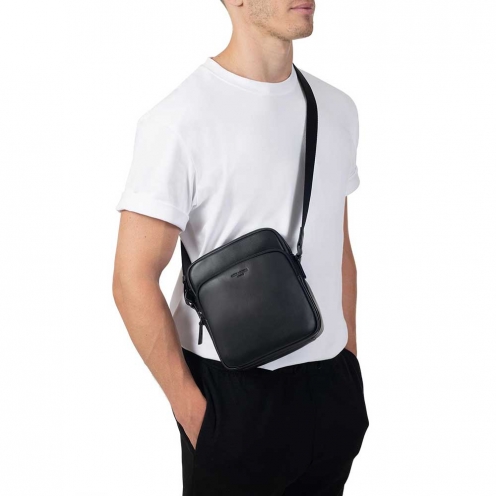 خرید کیف دوشی هگزاگونا مدل سافت استودیو رنگ مشکی چمدان ایران - HEXAGONA Messenger bag Soft leather 2298580100 4