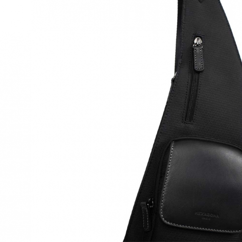 خرید کیف دوشی هگزاگونا تک بند مدل تراول رنگ مشکی چمدان ایران - HEXAGONA Monostrap backpack 2991550100 2