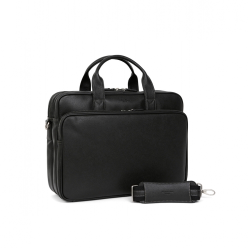 خرید کیف اداری هگزاگونا چرم مدل کانفورت رنگ مشکی چمدان ایران - 4630860100 HEXAGONA Briefcase Leather 1