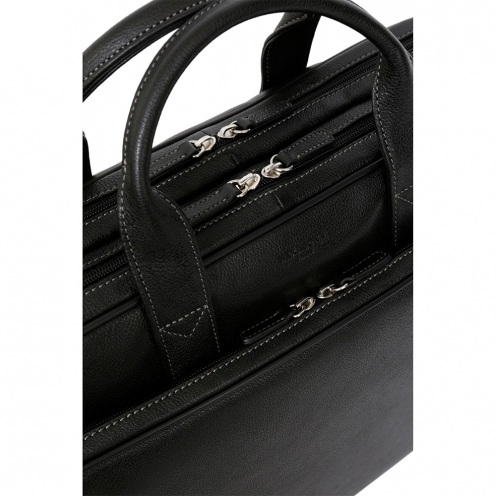 خرید کیف اداری هگزاگونا چرم مدل کانفورت رنگ مشکی چمدان ایران - 4630860100 HEXAGONA Briefcase Leather 3