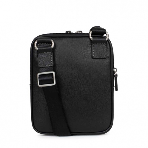 خرید کیف دوشی هگزاگونا مدل کانفورت رنگ مشکی چمدان ایران - HEXAGONA Messenger bag grain leather 4693800100 1