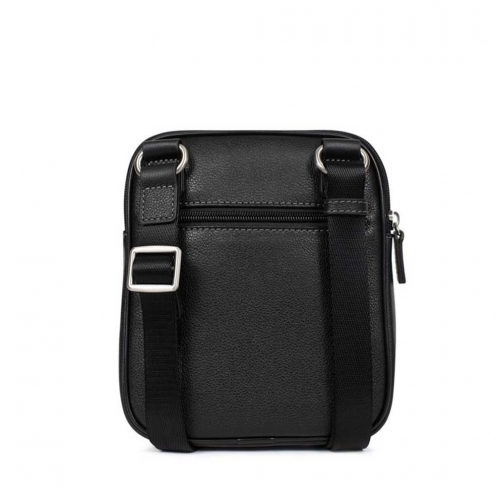 خرید کیف دوشی هگزاگونا مدل کانفورت رنگ مشکی چمدان ایران - HEXAGONA Messenger bag grain leather 4698500100 1