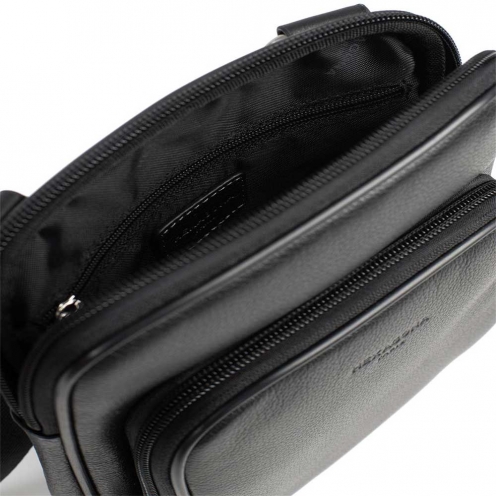 خرید کیف دوشی هگزاگونا مدل کانفورت رنگ مشکی چمدان ایران - HEXAGONA Messenger bag grain leather 4698500100 3