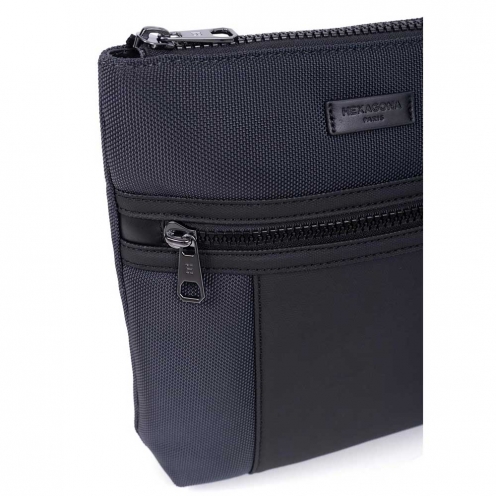 خرید کیف دوشی هگزاگونا مدل هوریزون رنگ نوک مدادی چمدان ایران - HEXAGONA Messenger bag Nylon with split leather HORIZON 7662813300 chamedaniran 2