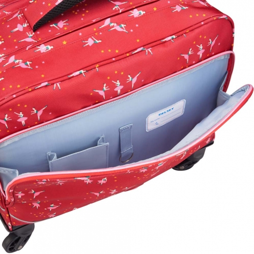 قیمت و خرید کیف چرخ دار مدرسه ای افقی کودک دلسی پاریس رنگ صورتی دلسی ایران - DELSEY SCHOOLBAG 4-WHEEL 2019 00339445219 delseyiran 3