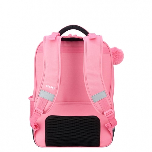 قیمت کوله پشتی دلسی مدرسه ای 15.6 اینچ 2 تبله دلسی پاریس رنگ صورتی دلسی ایران - DELSEY PARIS TROLLEY BACKPACK 2019 00339262109 delseyiran 2