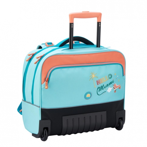 خرید کیف چرخ دار مدرسه ای افقی 15.6 اینچ کودک دلسی پاریس رنگ  آبی چمدان ایران - DELSEY PARIS TROLLEY BACKPACK 00339265112 chamedaniran 2