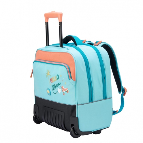 خرید کیف چرخ دار مدرسه ای افقی 15.6 اینچ کودک دلسی پاریس رنگ  آبی چمدان ایران - DELSEY PARIS TROLLEY BACKPACK 00339265112 chamedaniran 11