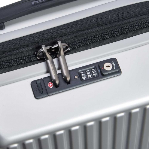چمدان مسافرتی دلسی پاریس مدل سکیورتایم فرم سایز کابین رنگ نقره ای دلسی ایران -DELSEY PARIS  SECURITIME FRAME 00217380111 delseyiran 2