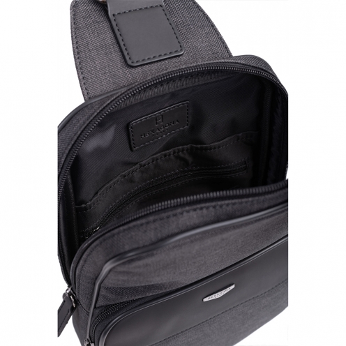 خرید کیف تک بند هگزاگونا مدل مرکور رنگ خاکستری چمدان ایران - 9857393300 HEXAGONA Waist bag MERCURE 1