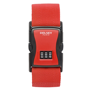 قفل کمربندی رمزی چمدان دلسی رنگ قرمز - delsey paris STRAPS 00394009004