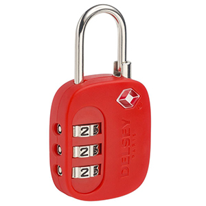 قفل TSA رمزی دلسی رنگ قرمز - delsey paris LOCKS 00394021004