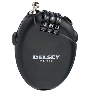 خرید قفل رمزی کابلی دلسی رنگ مشکی دلسی ایران -  delsey paris LOCKS 00394023000 delseyiran