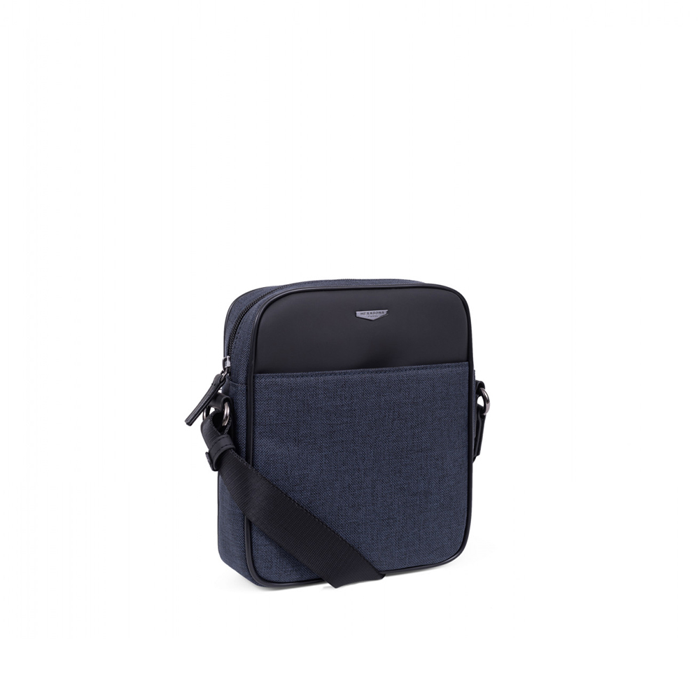خرید کیف دوشی هگزاگونا مدل مرکور رنگ آبی چمدان ایران - 9857443700 HEXAGONA Messenger bag MERCURE