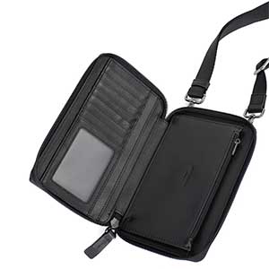 خرید کیف دوشی هگزاگونا مدل سافت استودیو رنگ مشکی چمدان ایران - HEXAGONA Cellphone pouch with wallet Soft leather 2283660100 خرید کیف دوشی هگزاگونا مدل سافت استودیو رنگ مشکی چمدان ایران - HEXAGONA Cellphone pouch with wallet Soft leather 2283660100