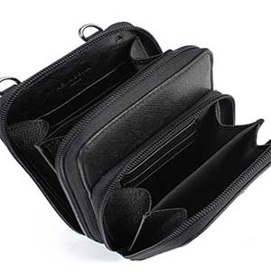 خرید کیف دوشی هگزاگونا مدل آوا رنگ مشکی چمدان ایران - HEXAGONA Cellphone pouch with wallet Soft leather 5583700100
