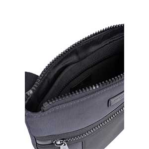 خرید کیف دوشی هگزاگونا مدل هوریزون رنگ نوک مدادی چمدان ایران - HEXAGONA Messenger bag Nylon with split leather HORIZON 7662813300 chamedaniran