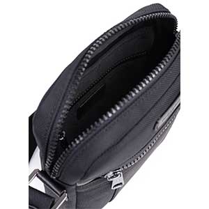 خرید کیف دوشی هگزاگونا مدل هوریزون رنگ مشکی چمدان ایران - HEXAGONA Messenger bag Nylon with split leather HORIZON 7663180100 chamedaniran خرید کیف دوشی هگزاگونا مدل هوریزون رنگ مشکی چمدان ایران - HEXAGONA Messenger bag Nylon with split leather HORIZON 7663180100 chamedaniran