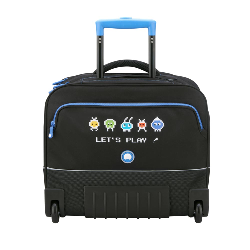 قیمت کیف چرخ دار مدرسه ای افقی 15.6 اینچ کودک دلسی پاریس رنگ مشکی چمدان ایران - DELSEY PARIS TROLLEY BACKPACK 00339265100 chamedaniran