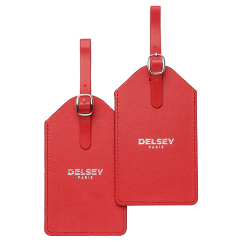 خرید تگ اسم و ادرس دلسی رنگ قرمز دو تکه دلسی ایران - delsey paris HANGTAGS  00394001004 delseyiran