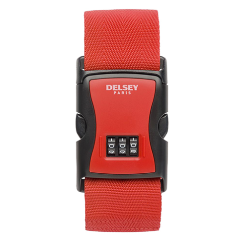 قفل کمربندی رمزی چمدان دلسی رنگ قرمز - delsey paris STRAPS 00394009004