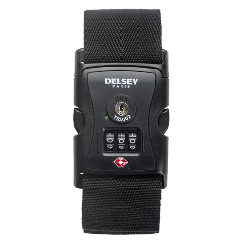 قفل کمربندی رمزی TSA چمدان دلسی رنگ مشکی - delsey paris STRAPS 0039400910