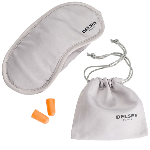 چشم بند و گوش بند دلسی رنگ خاکستری - delsey paris SLEEPING ITEMS 00394003011