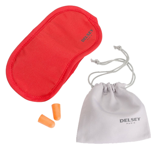 چشم بند و گوش بند دلسی رنگ قرمز - delsey paris SLEEPING ITEMS 00394003004