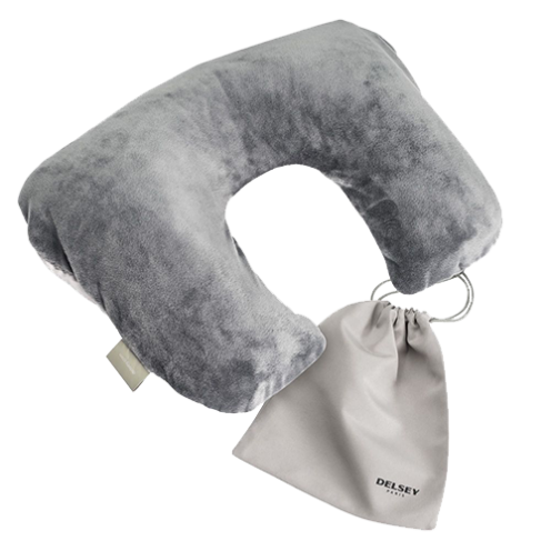 بالشت گردنی بادی دلسی رنگ خاکستری - delsey paris SLEEPING ITEMS 00394026011
