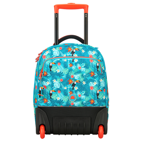خرید کوله پشتی چرخ دار عمودی کودک دلسی پاریس مدل آبی استوایی چمدان ایران - DELSEY PARIS BACK TO SCHOOL 00339365012 chamedaniran