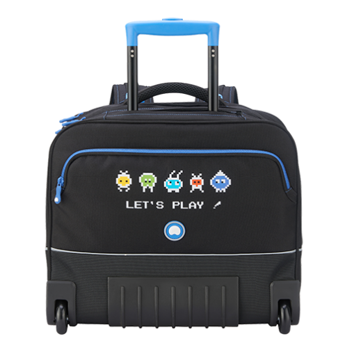 قیمت کیف چرخ دار مدرسه ای افقی 15.6 اینچ کودک دلسی پاریس رنگ مشکی چمدان ایران - DELSEY PARIS TROLLEY BACKPACK 00339265100 chamedaniran