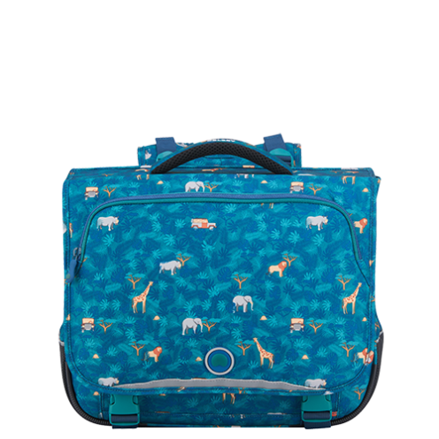 کیف مدرسه ای دلسی مدل 2019 دو تبله دلسی پاریس رنگ خاکی چمدان ایران - DELSEY PARIS TROLLEY BACKPACK 00339238003 chamedaniran