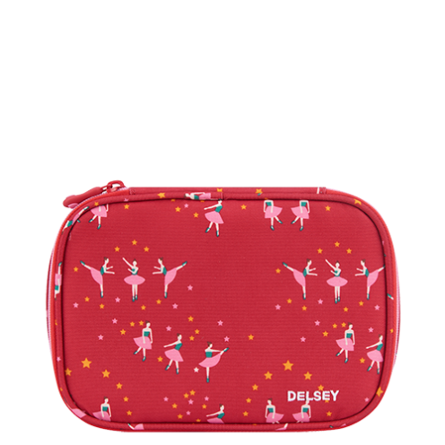 قیمت جامدادی بزرگ مدرسه ای کودک دلسی پاریس رنگ صورتی دلسی ایران - DELSEY PARIS  LARGE PENCIL BOX 2019 00339217519 delseyiran