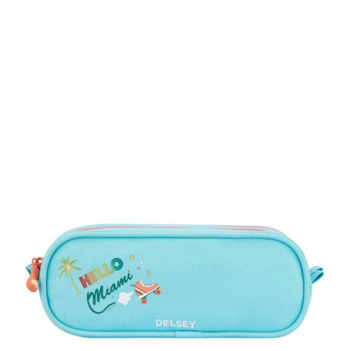 خرید جامدادی بزرگ مدرسه ای کودک 2 تبله دلسی پاریس رنگ آبی دلسی ایران - DELSEY PARIS  PENCIL CASE 00339217312 delseyiran