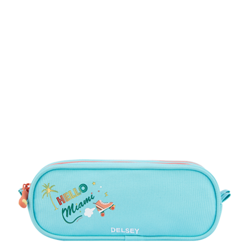 خرید جامدادی بزرگ مدرسه ای کودک 2 تبله دلسی پاریس رنگ آبی دلسی ایران - DELSEY PARIS  PENCIL CASE 00339217312 delseyiran