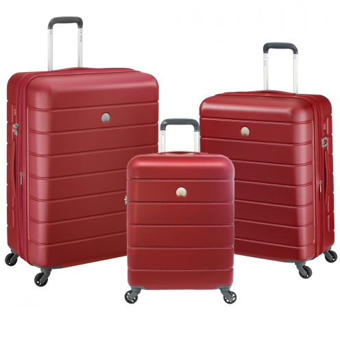 خرید ست کامل چمدان دلسی ایران مدل لاگوس سایز بزرگ ، متوسط و کابین رنگ قرمز دلسی پاریس – delseyiran LAGOS 00387098504 DELSE PARIS