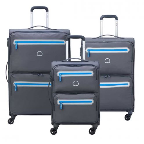 خرید ست کامل چمدان دلسی مدل کارنوت سایز بزرگ،متوسط ، کابین رنگ خاکستری دلسی ایران  -DELSEY PARIS CARNOT 00303889011 delseyiran