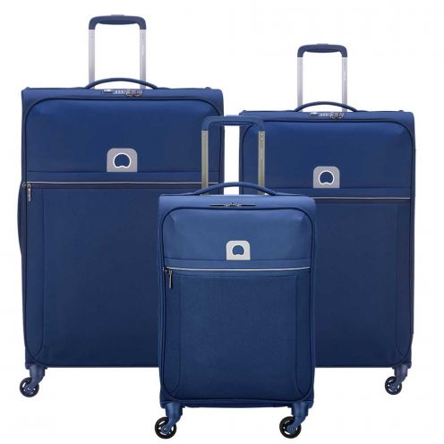 قیمت و خرید ست کامل چمدان دلسی مدل براچنت سایز بزرگ ، متوسط و کابین رنگ آبی دلسی ایران - DELSEY PARIS BROCHANT 00225598502 delseyiran