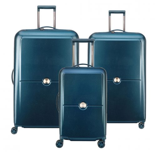 خرید سری کامل چمدان دلسی مدل توغن سایز بزرگ ، متوسط و کابین رنگ سرمه ای دلسی ایران - delsey paris TURENNE  00162198502 delseyiran