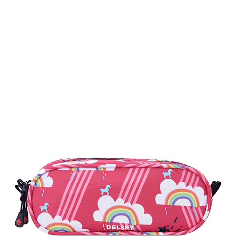 خرید جامدادی مدرسه ای کودک 2 تبله دلسی پاریس رنگ صورتی دلسی ایران - DELSEY PARIS  PENCIL CASE 00339117309 delseyiran