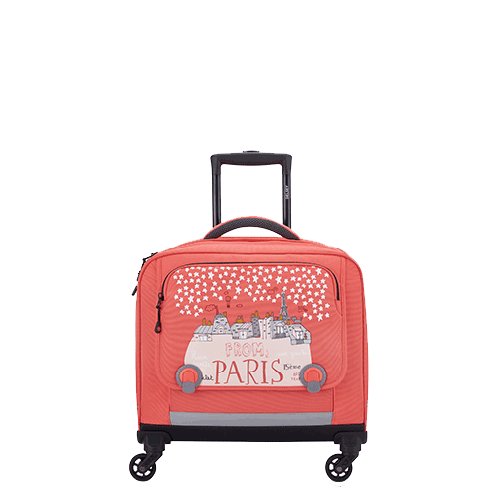 خرید و قیمت کیف چرخ دار مدرسه ای 15.6 اینچ دلسی پاریس رنگ مرجانی دلسی ایران - DELSEY PARIS HORIZONTAL TROLLEY BACKPACK 00339145219 delseyiran