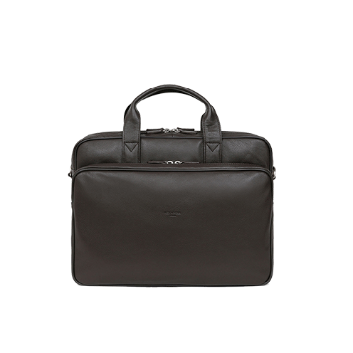 خرید کیف اداری هگزاگونا چرم مدل کانفورت رنگ قهوه ای تیره چمدان ایران - 4630862000 HEXAGONA Briefcase Leather