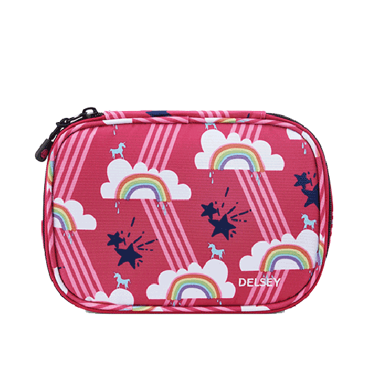 خرید جامدادی بزرگ مدرسه ای کودک دلسی پاریس رنگ صورتی دلسی ایران - DELSEY PARIS  LARGE PENCIL BOX 00339117509 delseyiran