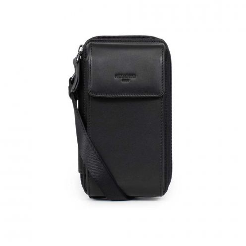 خرید کیف دوشی هگزاگونا مدل سافت استودیو رنگ مشکی چمدان ایران - HEXAGONA Cellphone pouch with wallet Soft leather 2283660100