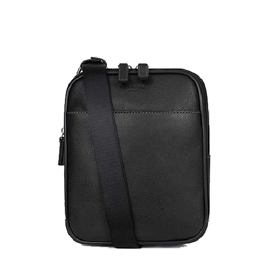 خرید کیف دوشی هگزاگونا مدل کانفورت رنگ مشکی چمدان ایران - HEXAGONA Messenger bag grain leather 4693800100