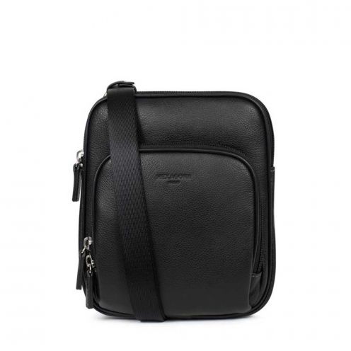 خرید کیف دوشی هگزاگونا مدل کانفورت رنگ مشکی چمدان ایران - HEXAGONA Messenger bag grain leather 4698500100
