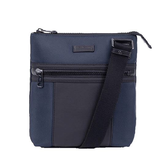 قیمت کیف دوشی هگزاگونا مدل هوریزون رنگ سرمه ای چمدان ایران - HEXAGONA Messenger bag Nylon with split leather HORIZON 7662813700 chamedaniran