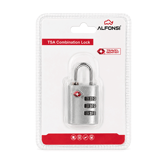 قفل TSA رمزی برند آلفونسی رنگ خاکستری چمدان ایران - ALFONSI LOCKS 8217015111
